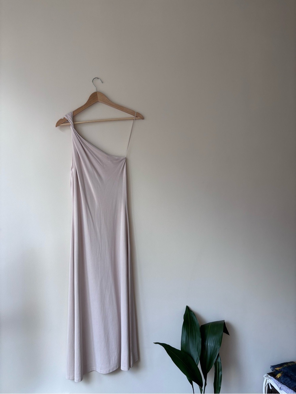 Sophie Rue One-Shoulder Pale Pink Maxi Dress